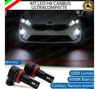 KIT FULL LED H8 FENDINEBBIA KIA CEED PRO CEED 3 6000K BIANCO 6000 LUMEN CANBUS