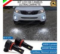 KIT FULL LED H8 FENDINEBBIA KIA SORENTO MK2 DAL 2013 6000K CANBUS ALL IN ONE