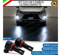 KIT FULL LED H8 FENDINEBBIA MITSUBISHI ECLIPSE CROSS 6000K BIANCO 6000 LUMEN