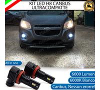 KIT FULL LED H8 FENDINEBBIA PER CHEVROLET TRAX 6000K 6000 LUMEN CANBUS