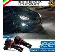 KIT FULL LED H8 FENDINEBBIA PER HYUNDAI I40 6000K BIANCO 6000 LM ALL IN ONE