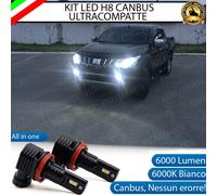 KIT FULL LED H8 FENDINEBBIA PER MITSUBISHI L200 MK5 6000K 6000 LM ALL IN ONE