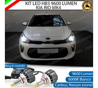 KIT FULL LED HB3 9005 CANBUS 360° KIA RIO MK4 LENTICOLARE 9600 LUMEN 6000K