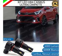 KIT FULL LED HB4 FENDINEBBIA PER KIA PICANTO MK3 6000K BIANCO 6000 LUMEN CANBUS