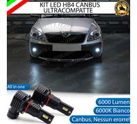 KIT FULL LED HB4 FENDINEBBIA PER SKODA ROOMSTER SCOUT 6000K 6000 LUMEN CANBUS