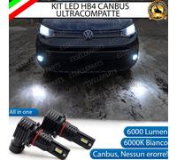 KIT FULL LED HB4 FENDINEBBIA VW CADDY MK5 V 6000K BIANCO 6000 LUMEN ALL IN ONE