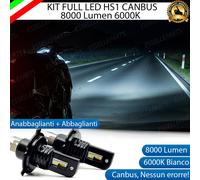 KIT FULL LED HS1 8000 LUMEN 6000K PER PEUGEOT CITYSTAR 200 2012-2017 I CANBUS
