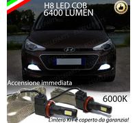 KIT FULL LED HYUNDAI I20 LAMPADE H8 FENDINEBBIA CANBUS 6400L 6000K