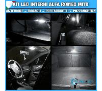 KIT FULL LED INTERNI ALFA ROMEO MITO COMPLETO BIANCO GHIACCIO CANBUS NO ERRORE