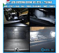 KIT FULL LED INTERNI BMW X5 E70 CONVERSIONE COMPLETA BIANCO + LUCI TARGA LED ICE