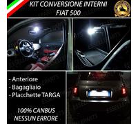 KIT FULL LED INTERNI FIAT 500 CONVERSIONE INTERNA COMPLETA + LED TARGA CANBUS