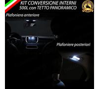KIT FULL LED INTERNI FIAT 500L 500 L PLAFONIERA ANTERIORE + POSTERIORE NO ERROR