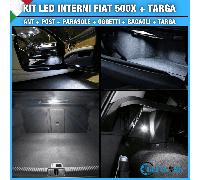 KIT FULL LED INTERNI FIAT 500X KIT COMPLETO CANBUS ICE NO ERRORE + LED TARGA