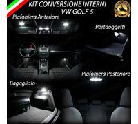 KIT FULL LED INTERNI GOLF 5 V ANT.+POST.+LUCE CORTESIA+BAGAGLIAIO 6000K