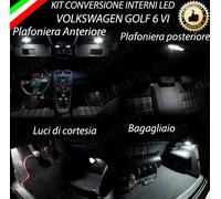 KIT FULL LED INTERNI GOLF 6 VI KIT COMPLETO + VANO PIEDI 6000K NO ERROR CANBUS