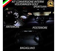 KIT FULL LED INTERNI GOLF SPORTSVAN PLAFONIERA ANT+POST+BAGAGLIAIO 6000K CANBUS