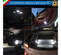 KIT FULL LED INTERNI LEXUS SC CONVERSIONE COMPLETA 6000K NO AVARIA LUCI