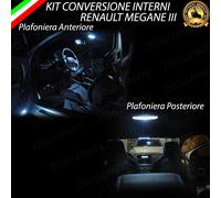 KIT FULL LED INTERNI MEGANE 3 III PLAFONIERA ANTERIORE+POSTERIORE 6000K