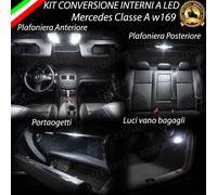 KIT FULL LED INTERNI MERCEDES CLASSE A W169 ANT+POST + PORTAOGGETTI + BAGAGLIAIO