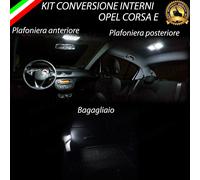 KIT FULL LED INTERNI OPEL CORSA E PLAFONIERA ANTERIORE+ POSTERIORE+BAGAGLIAIO