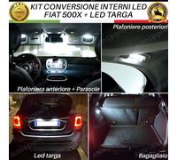 KIT FULL LED INTERNI PER FIAT 500X KIT COMPLETO CANBUS + LUCI TARGA A LED CANBUS