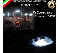 KIT FULL LED INTERNI PEUGEOT 207 KIT CONVERSIONE COMPLETA CANBUS 6000K