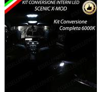 KIT FULL LED INTERNI SCENIC XMOD PLAFONIERA ANT+POST+LUCI DI CORTESIA+BAGAGLIAIO