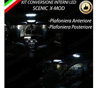 KIT FULL LED INTERNI SCENIC XMOD PLAFONIERA ANTERIORE+POSTERIORE 6000K
