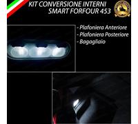 KIT FULL LED INTERNI SMART FORFOUR 453 ANT + POST + BAGAGLIAIO 6000K CANBUS