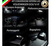 KIT FULL LED INTERNI VW GOLF 6 VI ANT.+POST.+LUCE CORTESIA+BAGAGLIAIO 6000K