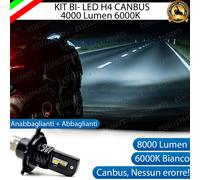 KIT FULL LED LAMPADA H4 4000 LUMEN CANBUS 6000K BIANCO YAMAHA XT 350 1985-1990