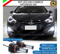 KIT FULL LED LAMPADE H8 6000K BIANCO 9800 LUMEN FENDINEBBIA HYUNDAI I40