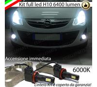 KIT FULL LED OPEL CORSA D RESTYLING LAMPADE H10 FENDINEBBIA CANBUS 6400L 6000K