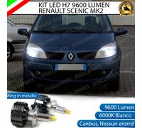 KIT FULL LED RENAULT SCENIC CON FARO LENTICOLARE LED H7 6000K CANBUS 9600 LUMEN