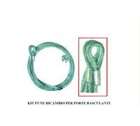 Kit fune in acciaio e morsetti ricambio per serranda basculante garage a "T"