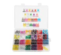 Kit fusibili a lama Assortimento di fusibili automobilistici 254 pezzi Small Medium Size 2A 40A Trasparente con codice per fari audio per auto Fanale posteriore Plastica
