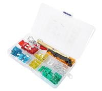 Kit Fusibili Auto a Innesto Estrattore e Matita Test | Scatola Portatile in Lega di Zinco e PC, per Riparazioni Stradali e Uso Personale