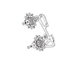 Kit gabbia interna e puleggia del deragliatore sram x01 x1 a 11 velocita