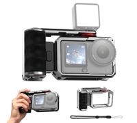 Kit gabbia per fotocamera in metallo compatibile con DJI Osmo Action 6 - Scarpa fredda espandibile, cappuccio parasole con impugnatura