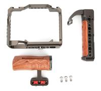 Kit gabbia per fotocamera per Sony A7Series con adattatore per slitta a caldo e supporto per mini monitor. Design robusto e portatile in lega di