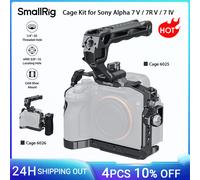 Kit gabbia SmallRig A7 V per Sony Alpha 7 V/7R V/7 IV, con morsetto per cavo HDMI Maniglia superiore con piastra a sgancio rapido Arca-Swiss