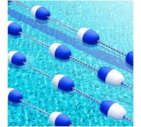 Kit galleggiante di sicurezza per piscina, divisore regolabile da 6,8 m a 30,5 m, con ganci in acciaio inox resistenti per la separazione della corsia di gara e attrezzature di sicurezza in piscina