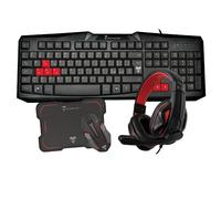 Techmade Kit 3in1 Tastiera + Mouse Wireless + Tappetino + Cuffia Gaming