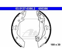 ATE Kit ganasce freni 03.0137-0386.2 posteriori con leva per Hyundai Atos MX