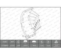 FERODO K17096.0-F3653 Kit materiale d'attrito, Freno a tamburo