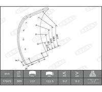 Kit ganasce freno KBL17351.1-1561 BERAL