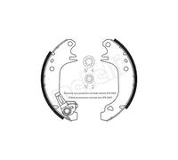 metelligroup 53-0320Y Ganasce Freno Made in Italy, Pezzo di Ricambio per Auto/Automobile, Kit Composto da 4 Pezzi, Certificate ECE R90
