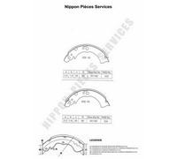 Kit ganasce freno PER Nissan Sunny I Traveller 1.3 44 KW 60 CV
