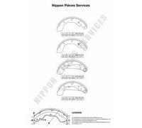 Kit ganasce freno PER Daewoo Lanos 1.5 73 KW 99 CV