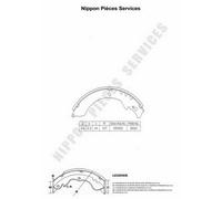 Kit ganasce freno PER Daihatsu Feroza Soft Top 1.6 16V 63 KW 86 CV